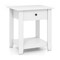 Modern Nightstand with Drawer 3-Tier Bedside Table with Open Shelf Storage